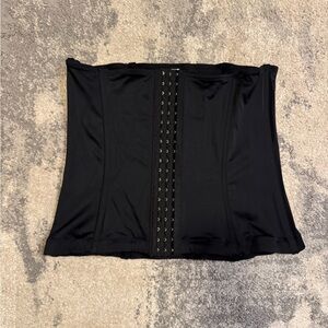 Dreamwear Black Waist Trainer Corset with Front Hook Closure